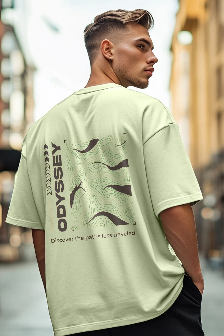 3621A1E5-D1FD-46CA-B579-04D8DD0C355B.webp Paths Less Travelled Oversized T-Shirt - Image 1